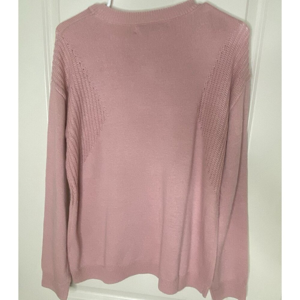 NWT Stitches & Stripes L Pink Wool Blend Crewneck Sweater Soft Cozy Revolve - Picture 2 of 7